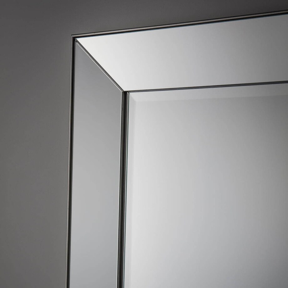 Lustro do salonu Bertoni 5055999207430 Brilliant prostokątne srebrne