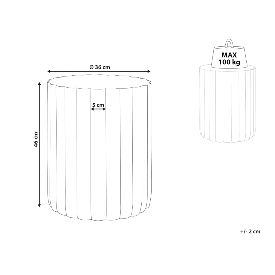 Stolik pomocniczy biały FASSA