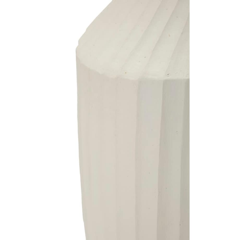 Osłonka dekoracyjna Ice, kolor kremowy, tlenek magnezu (MgO), 28,5 x 28,5 x 50,5 cm, styl nowoczesny, na doniczkę do salonu, Mauro Ferretti