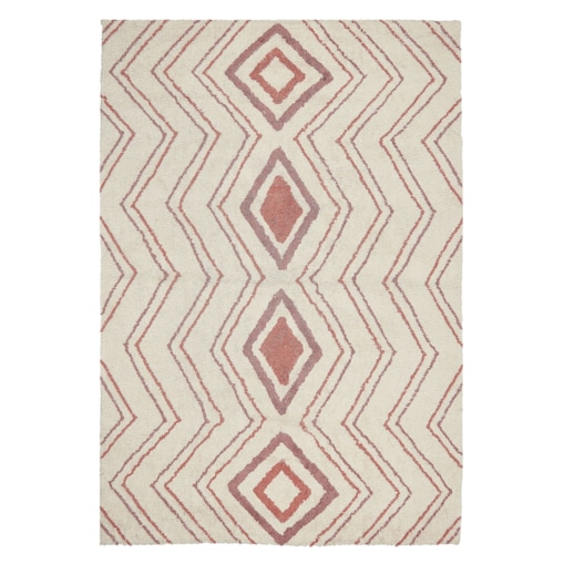 Dywan bawełniany 140 x 200 cm beżowo-różowy KASTAMONU