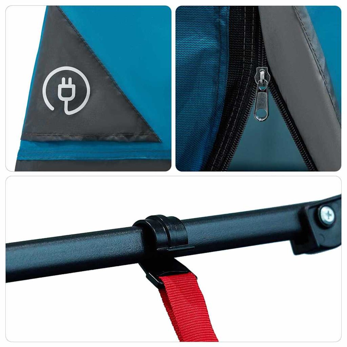 vidaXL Namiot Rodzinny Wewnętrzny Niebieski 520 x 520 x 190 cm