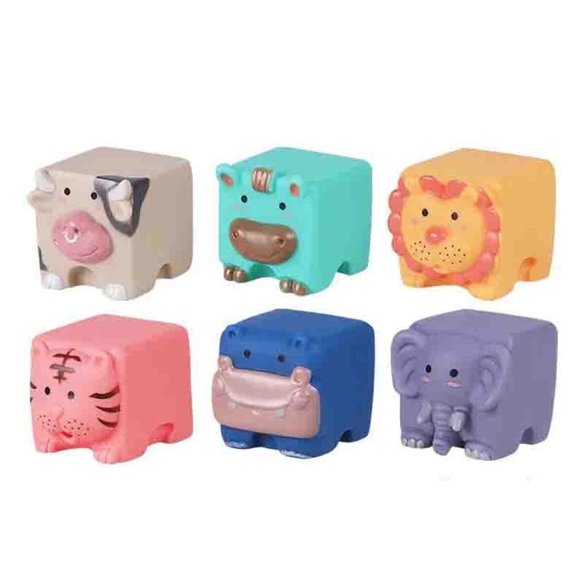 Zwierzątka ZOO - miękkie klocki sensoryczne 6 szt