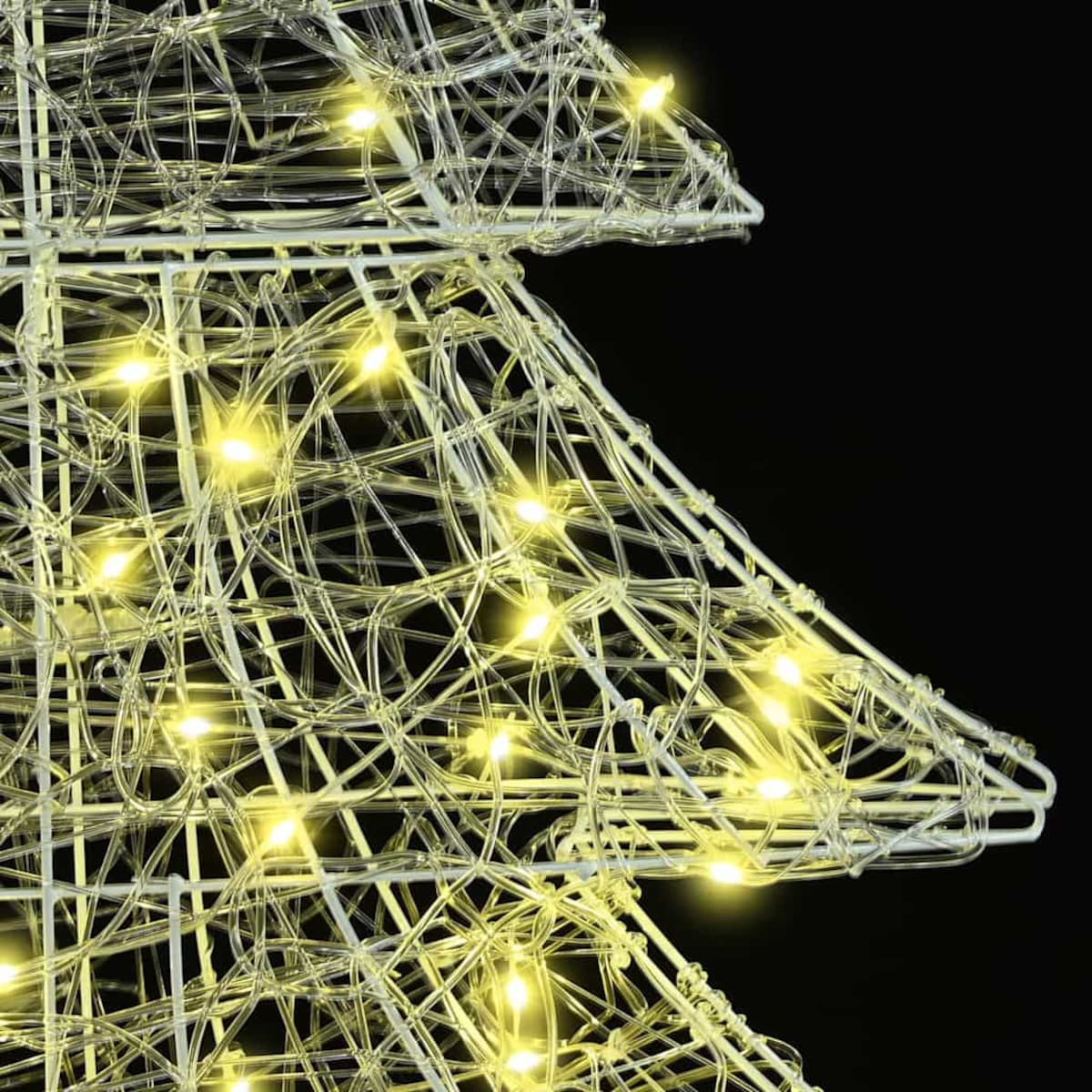 vidaXL Choinka z 100 diodami LED Ciepła biel 120 cm Akryl