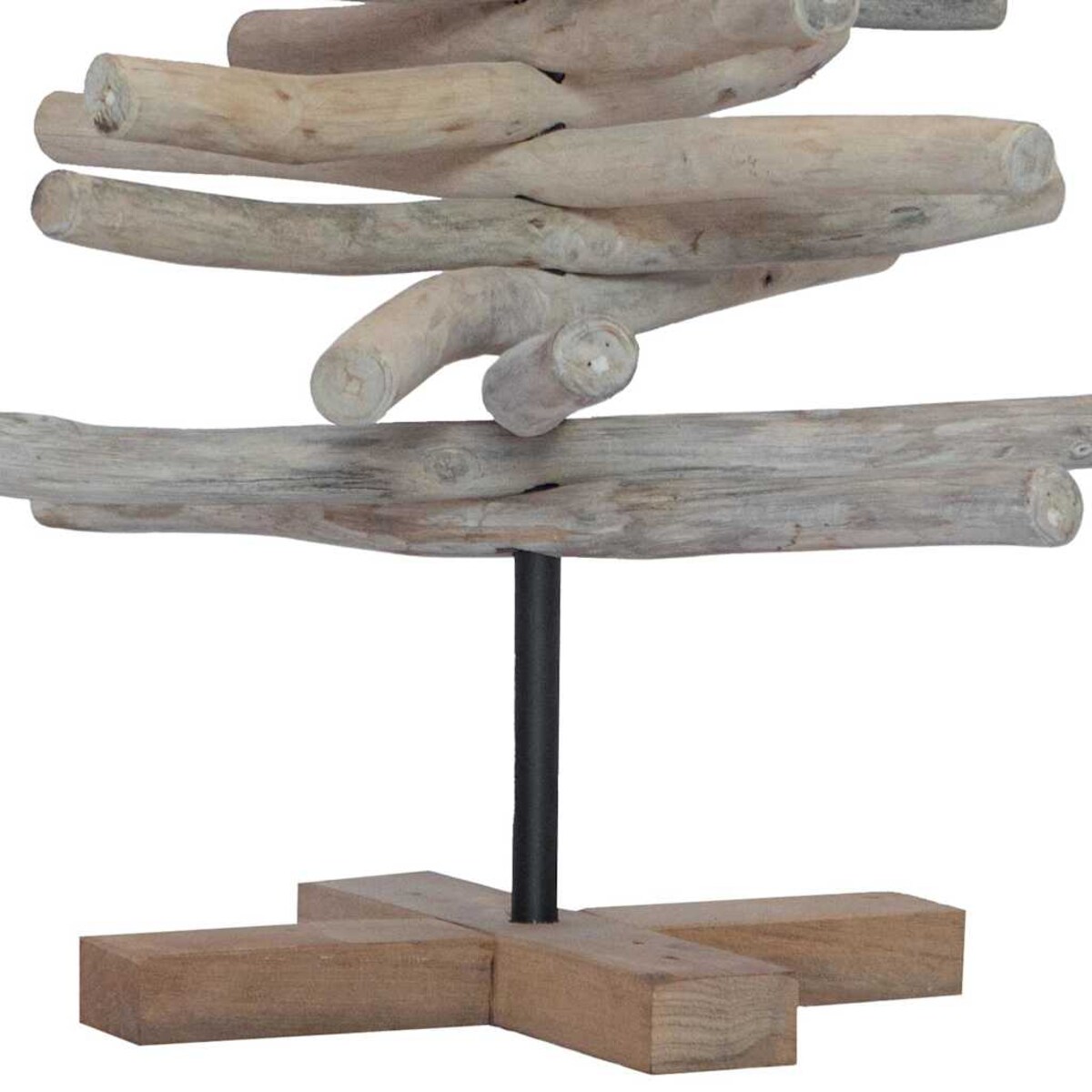 vidaXL Choinka z podstawą Brązowy 90 cm Lite drewno tekowe