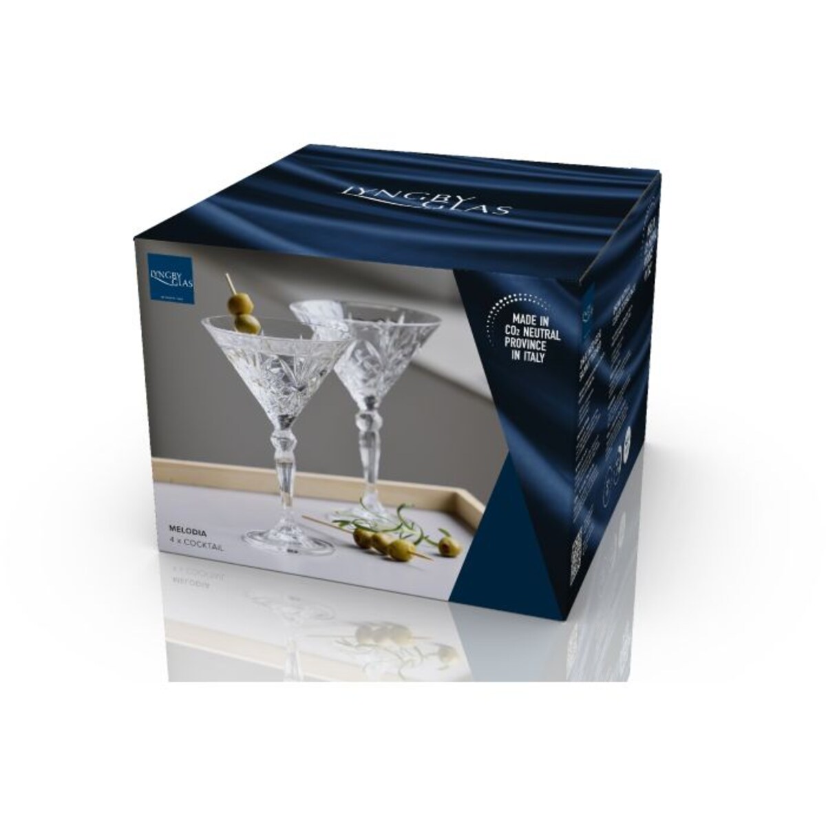 Kieliszki do martini ze szkła kryształowego Melodia 210 ml 4 sztuki 33657