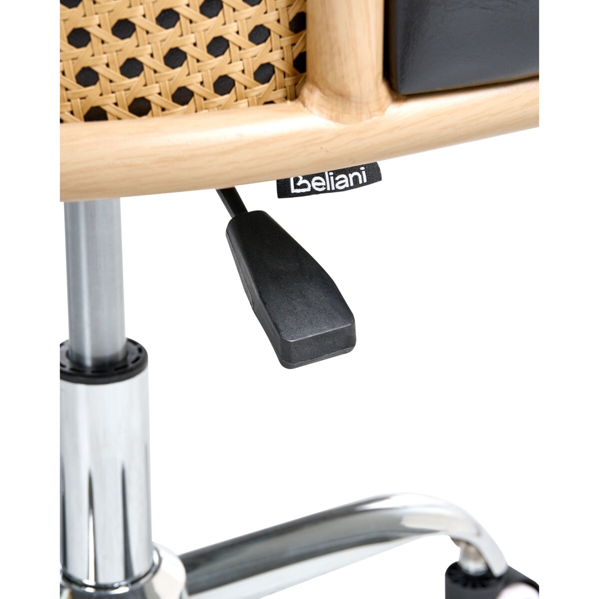 Krzesło obrotowe ELKHART Ekoskóra Czarny