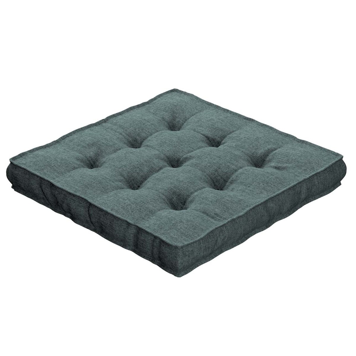 Poduszka na krzesło Kuba, szary błękit szenil, 40 x 40 x 6 cm, City