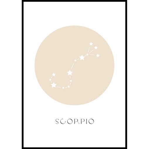 plakat znak zodiaku 2 skorpion 50x70 cm
