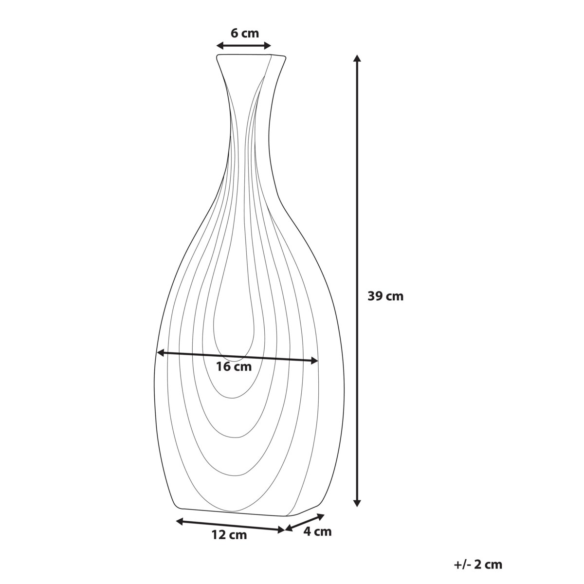 Wazon dekoracyjny ceramiczny 39 cm biały THAPSUS