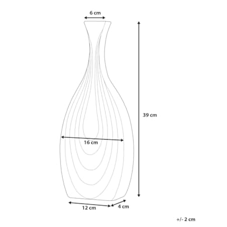 Wazon dekoracyjny ceramiczny 39 cm biały THAPSUS