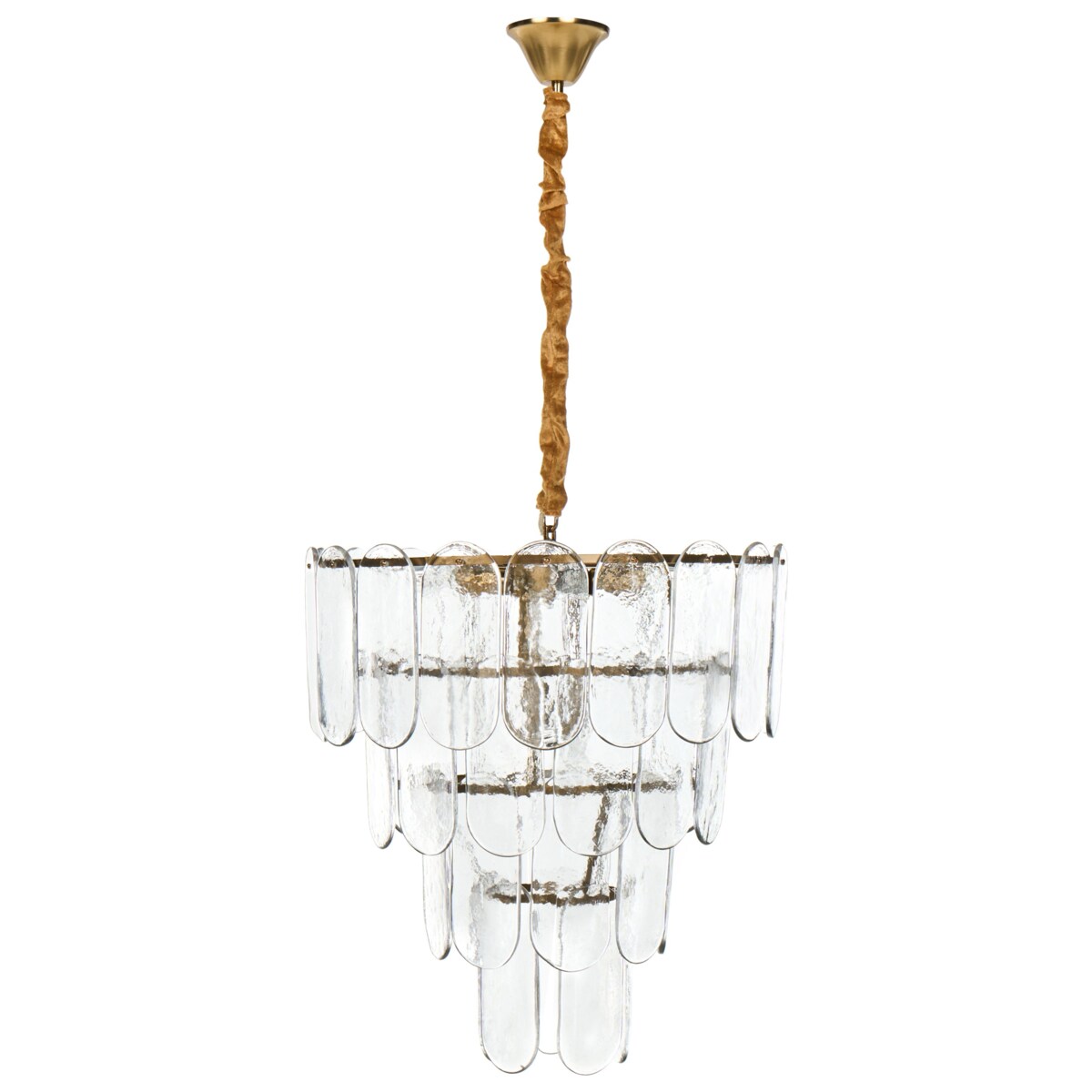 Żyrandol CARAVELI Szkło Mosiężny