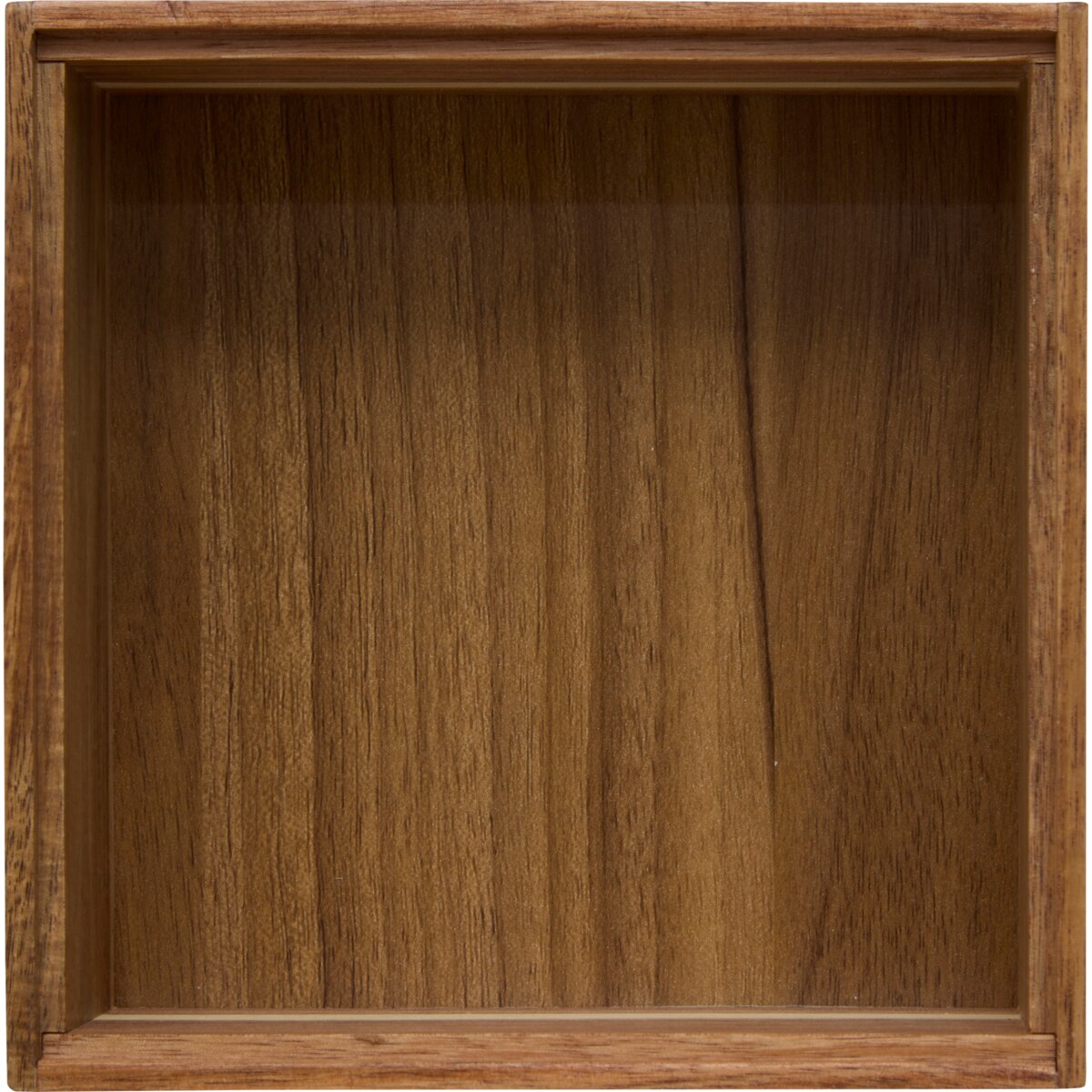 Kwadratowy drewniany organizer TIDY SMART, 15 x 15 x 7 cm
