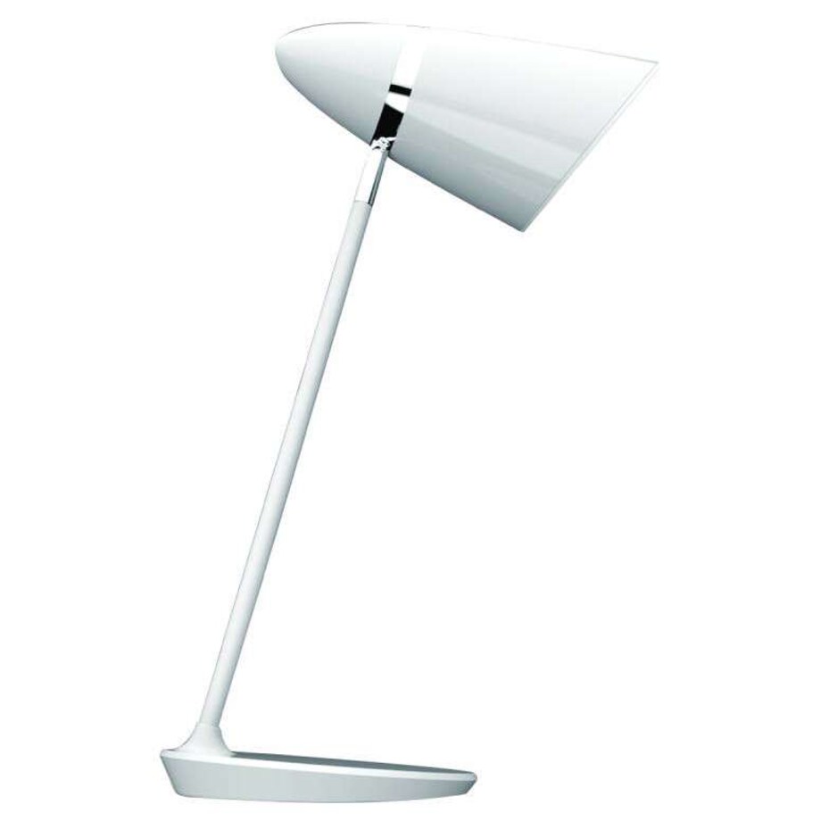 Stojąca LAMPKA biurkowa Elmo Tavolo Bianco Orlicki Design stołowa LAMPA nocna do sypialni biała