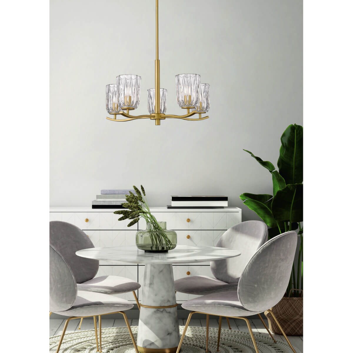 Szklana lampa wisząca Tazza P0590-05B-V7AC Zumaline przezroczysty złoty