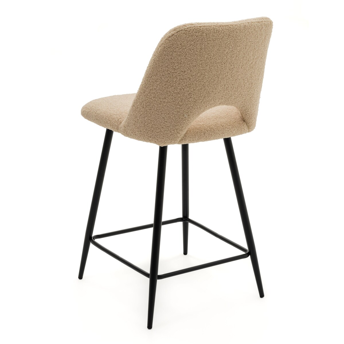 HOKER TAPICEROWANY BOUCLE TEDDY DO SALONU JADALNI BAROWY NOWOCZESNY ORO BEŻOWY