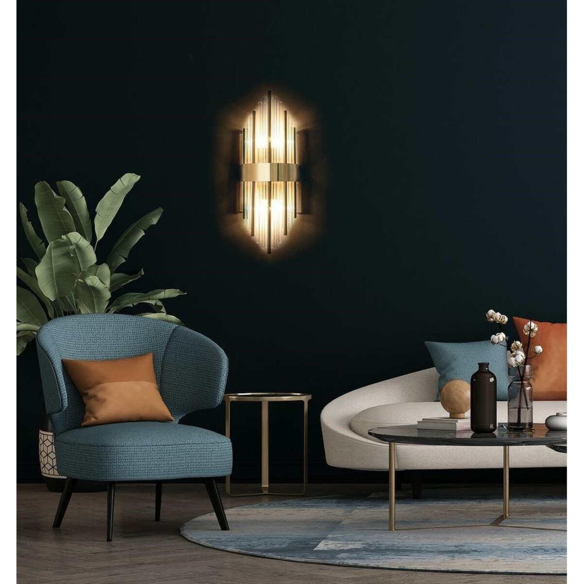 Lampa ścienna ARMANDO-S złota 45 cm