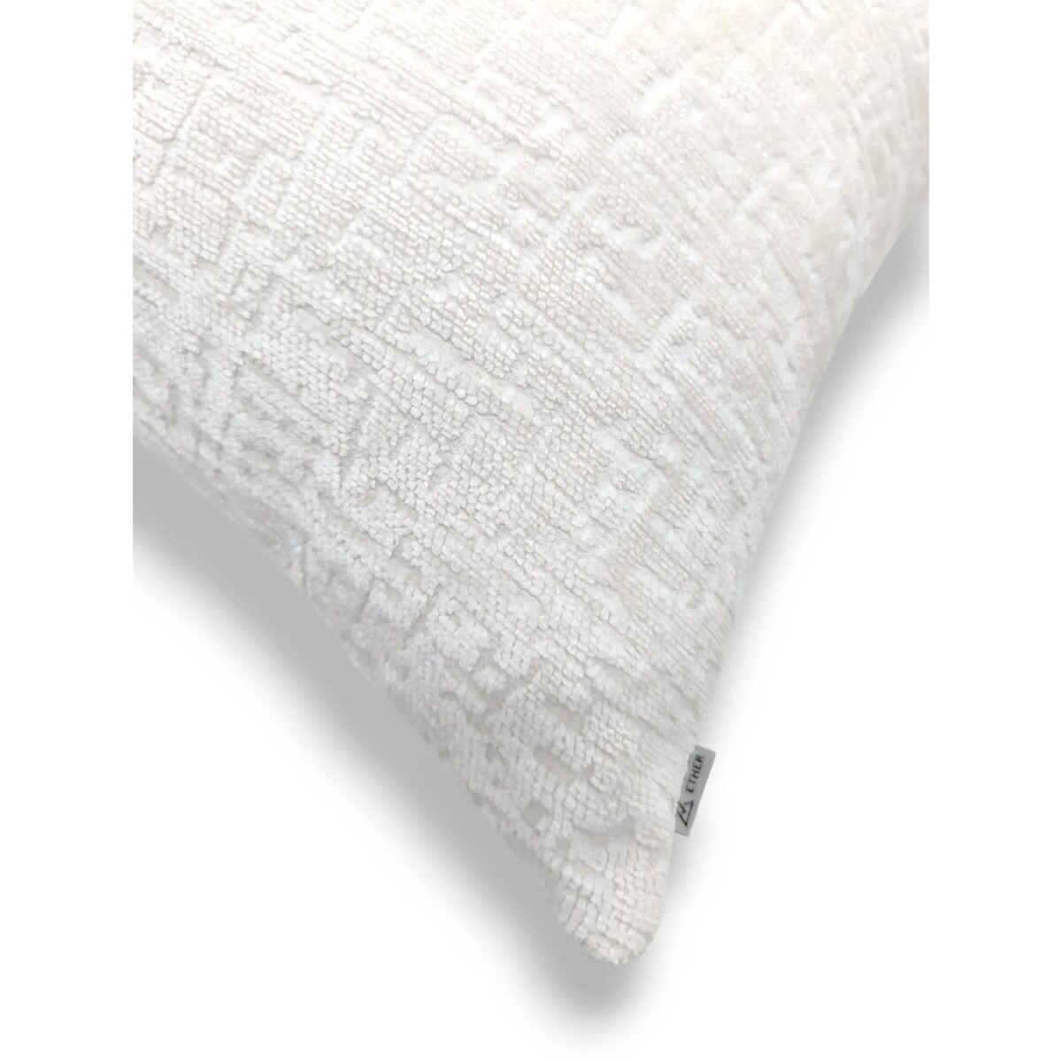 Duża biała poduszka 50x50 Bess - waniliowa biel