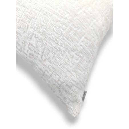 Duża biała poduszka 50x50 Bess - waniliowa biel