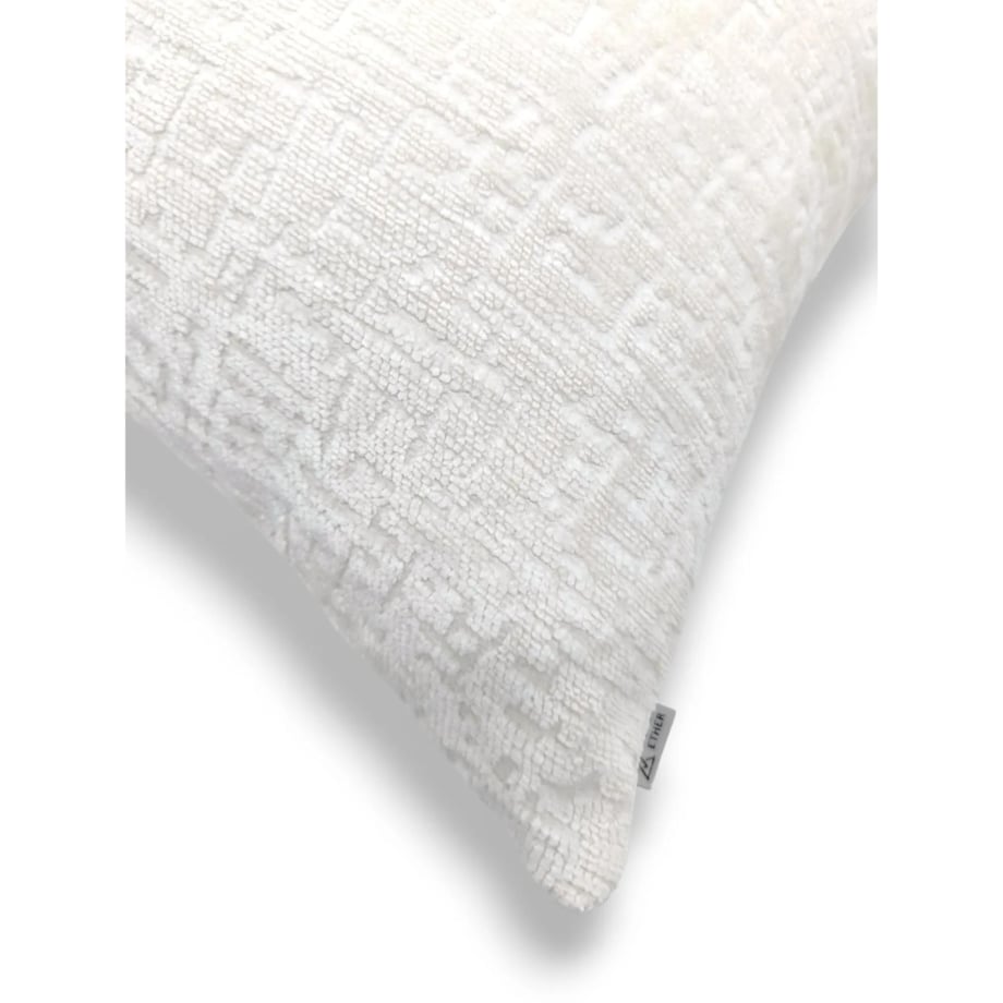 Duża biała poduszka 50x50 Bess - waniliowa biel