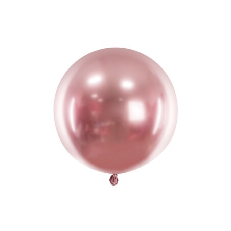 Balon okrągły Glossy 60cm, różowe złoto