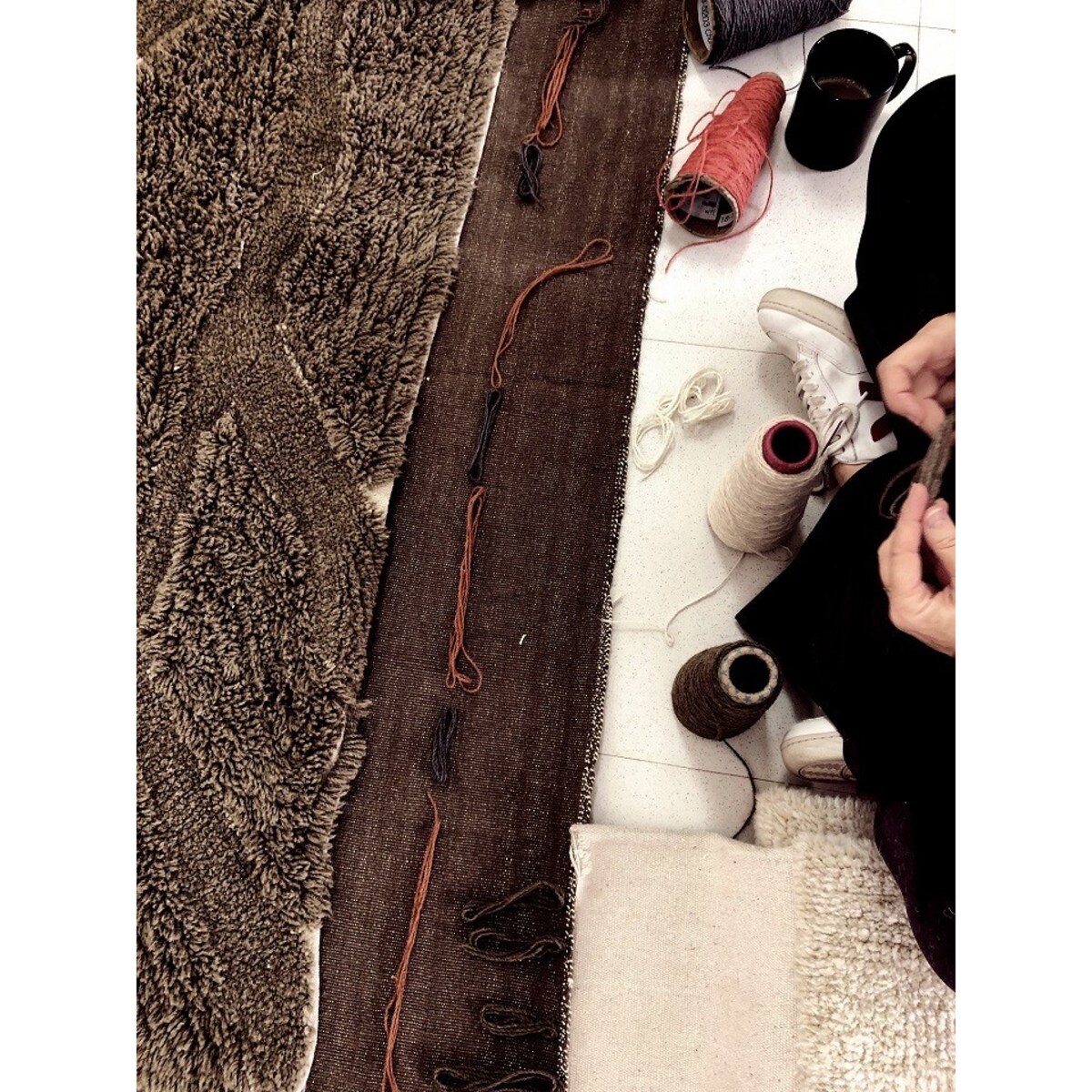 Dywan wełniany Enkang Acacia Wood 170x240 cm Lorena Canals