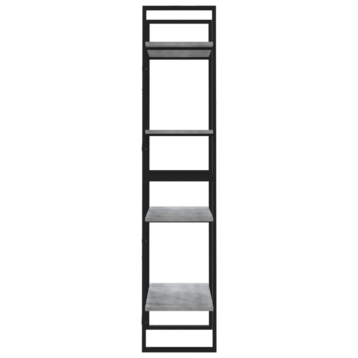 vidaXL Regał na książki z 4 półkami, szary dąb sonoma, 60x30x140 cm