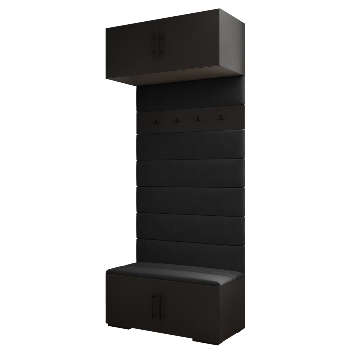 Garderoba do przedpokoju INOVA 3 czarny+czarny+manila18