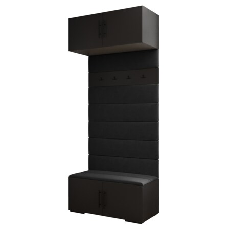 Garderoba do przedpokoju INOVA 3 czarny+czarny+manila18