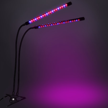 Lampa Led Do Wzrostu Roślin 40 Diod Timer 15 W Uprawa Roślin Do Domu Z Zasilaczem Sieciowym