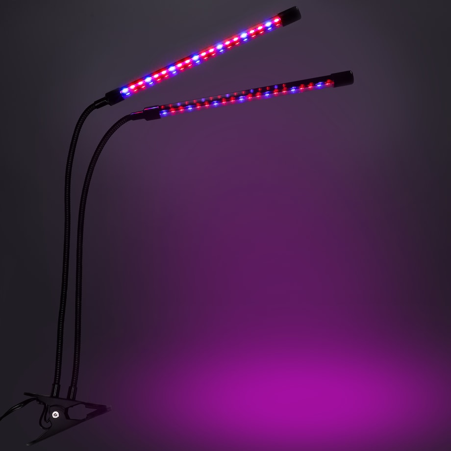 Lampa Led Do Wzrostu Roślin 40 Diod Timer 15 W Uprawa Roślin Do Domu Z Zasilaczem Sieciowym