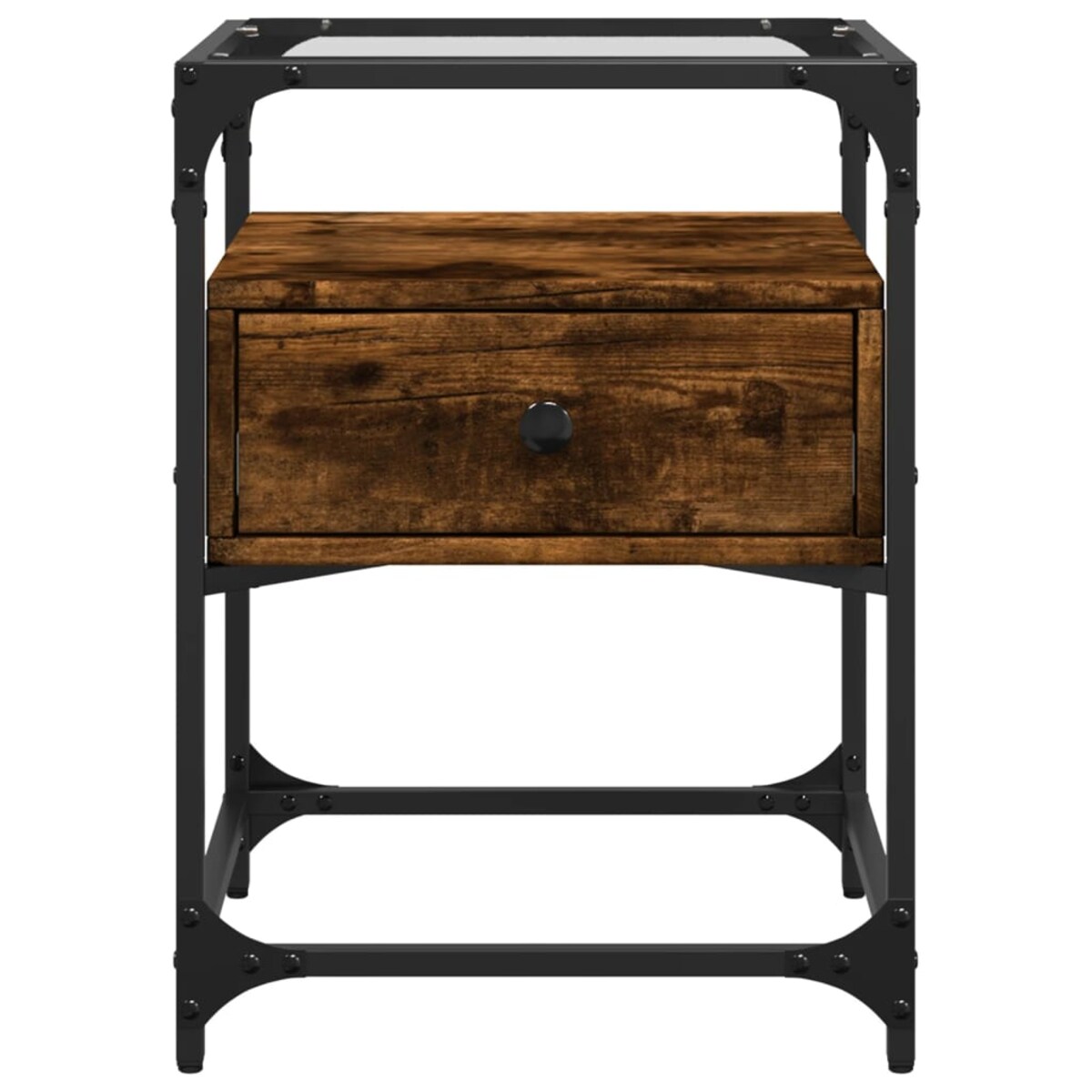 vidaXL Szafka nocna, przydymiony dąb, 40x40x55 cm