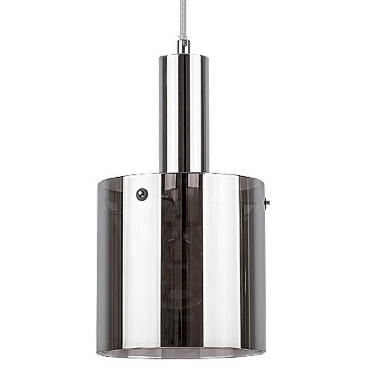Szklana LAMPA wisząca DONATI 5249 Rabalux loftowa tuba do sypialni chrom
