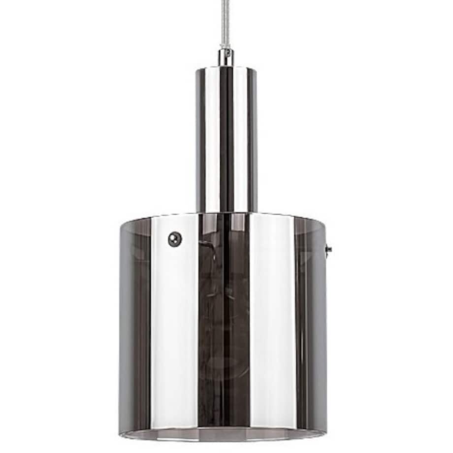 Szklana LAMPA wisząca DONATI 5249 Rabalux loftowa tuba do sypialni chrom
