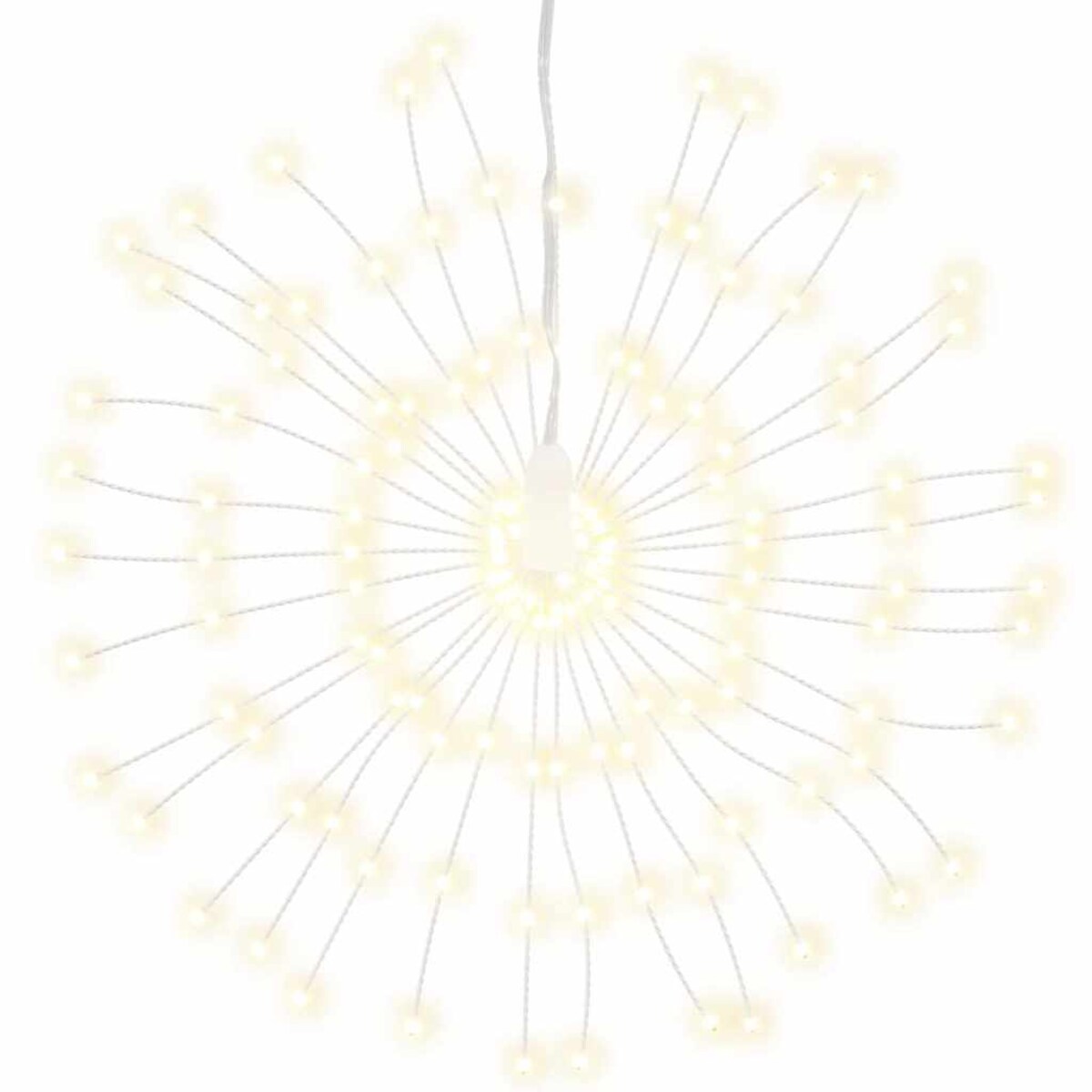 vidaXL Ozdoby świąteczne ze 140 lampkami LED, 4 szt, ciepła biel, 17cm