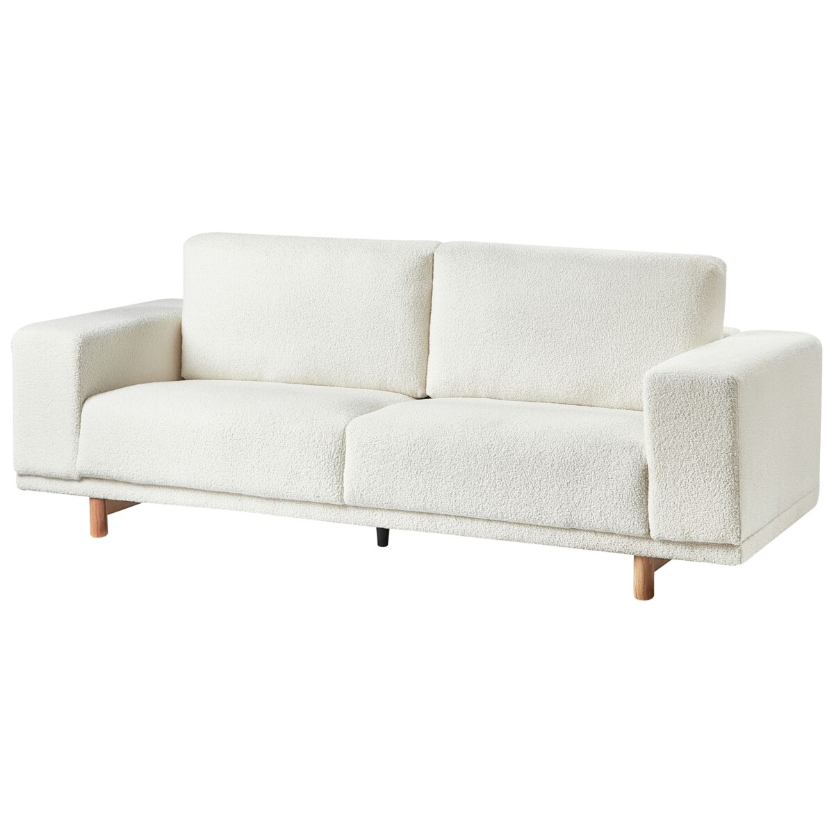 Sofa boucle 3-osobowa złamana biel NIVALA