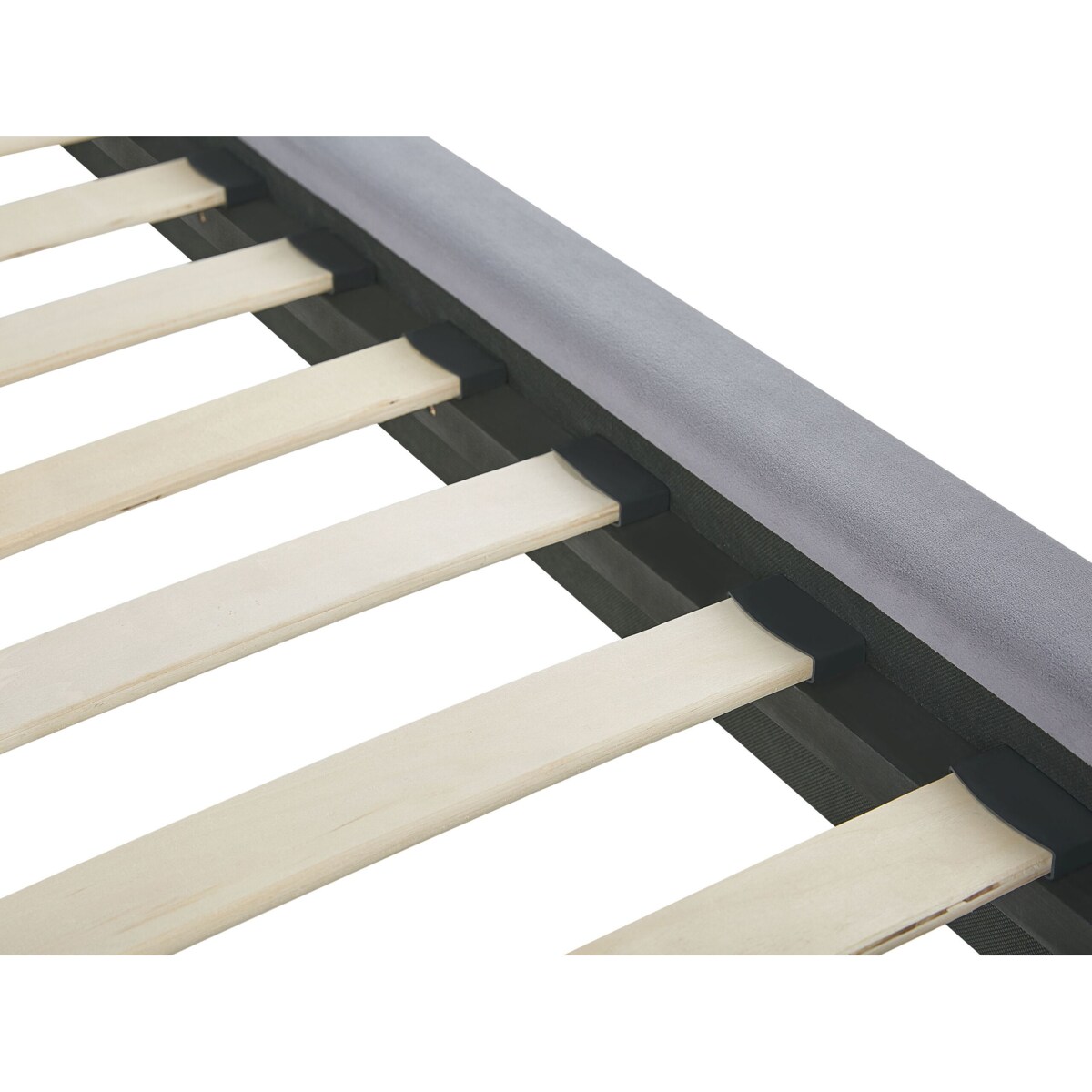 Łóżko welurowe 140 x 200 cm szare FORBACH