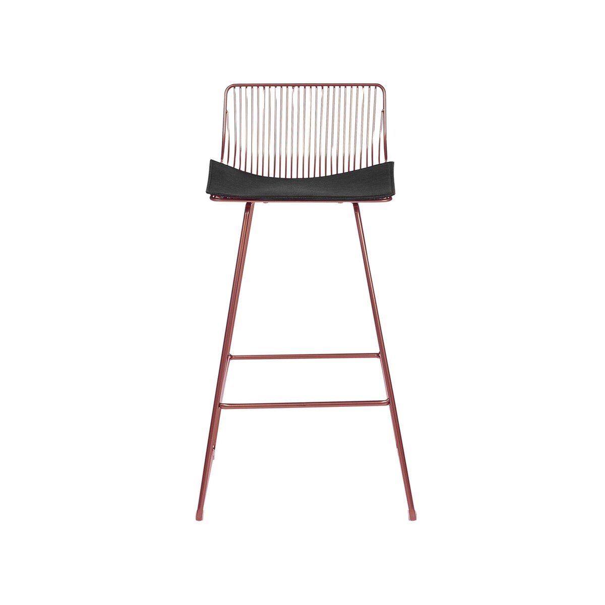 Zestaw 2 krzeseł barowych metalowy złoty róż FREDONIA