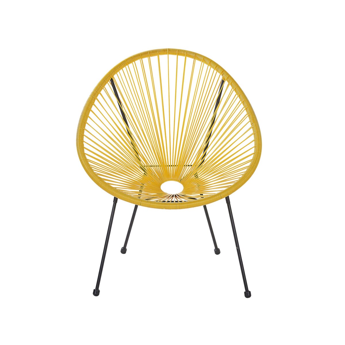 Zestaw 2 krzeseł z technorattanu żółty ACAPULCO II