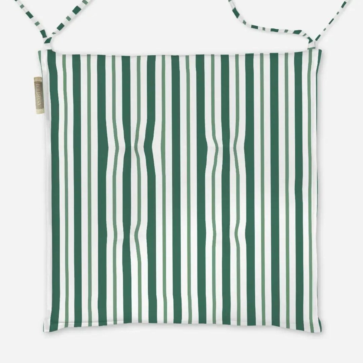 Poduszka świąteczna na krzesło - klasyczne zielone świąteczne paski