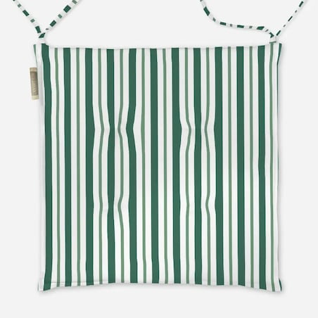 Poduszka świąteczna na krzesło - klasyczne zielone świąteczne paski