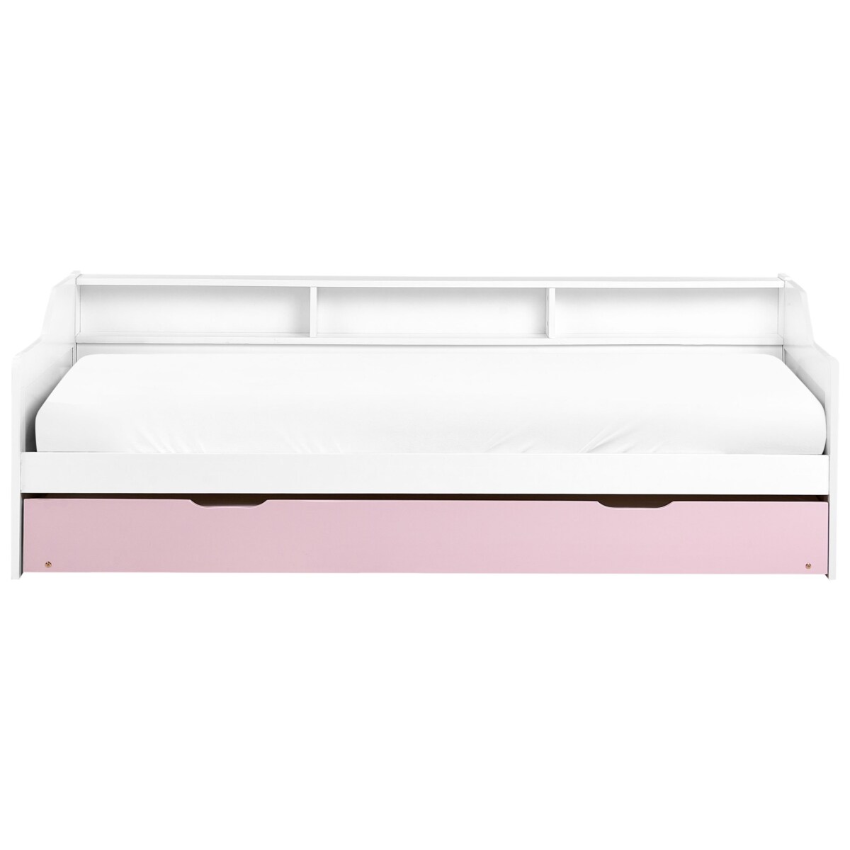 Łóżko wysuwane Drewno sosnowe EDERN 90 x 200 cm Różowy