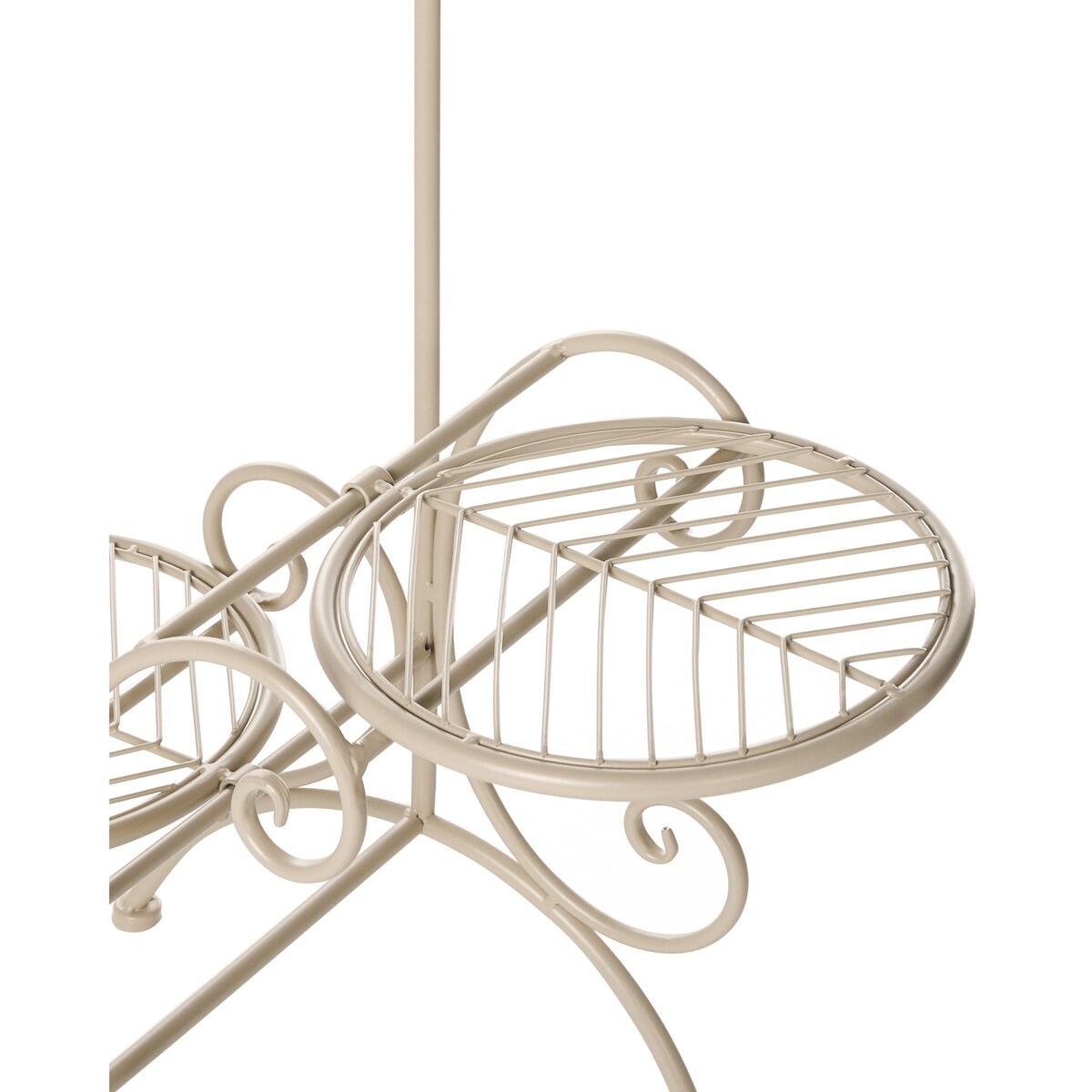 Stojak na kwiaty ASAGAO Metal 26 cm Beżowy