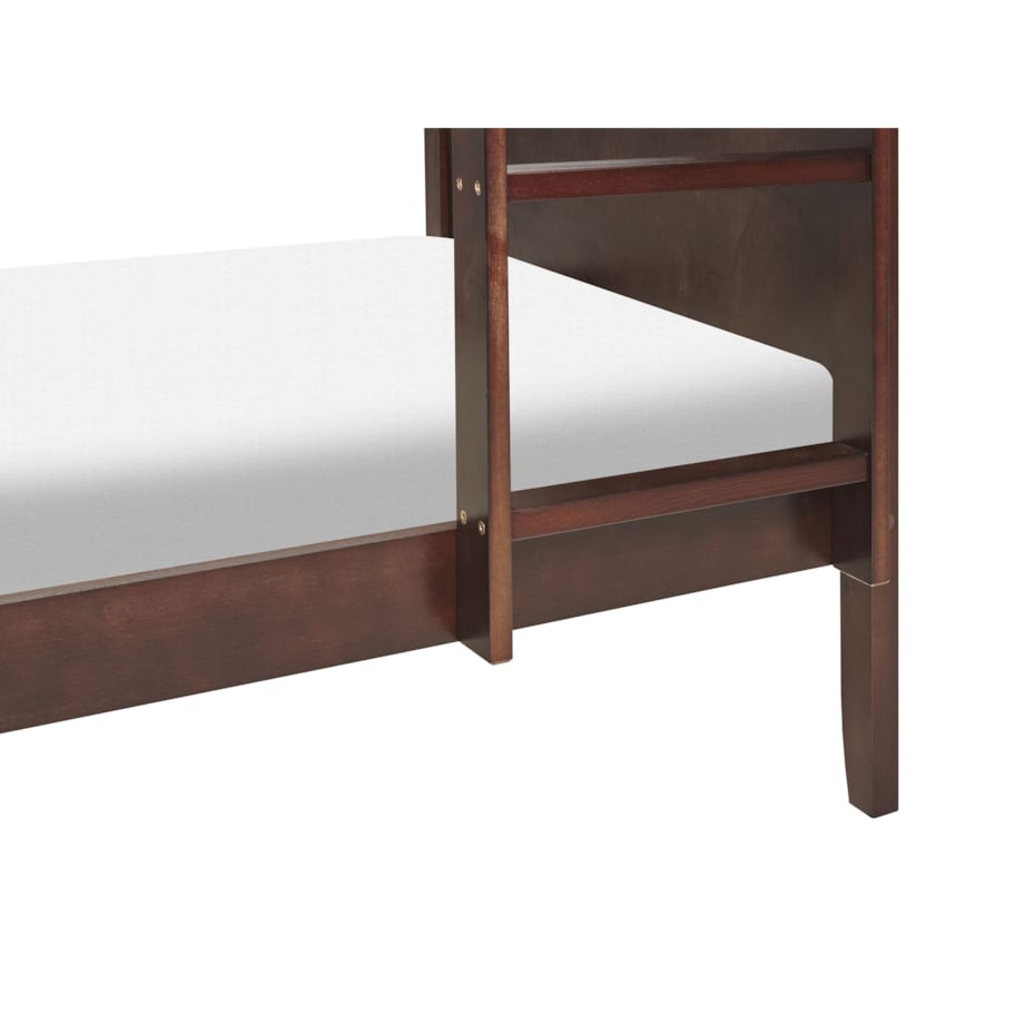 Łóżko piętrowe drewniane 90 x 200 cm ciemne RADON