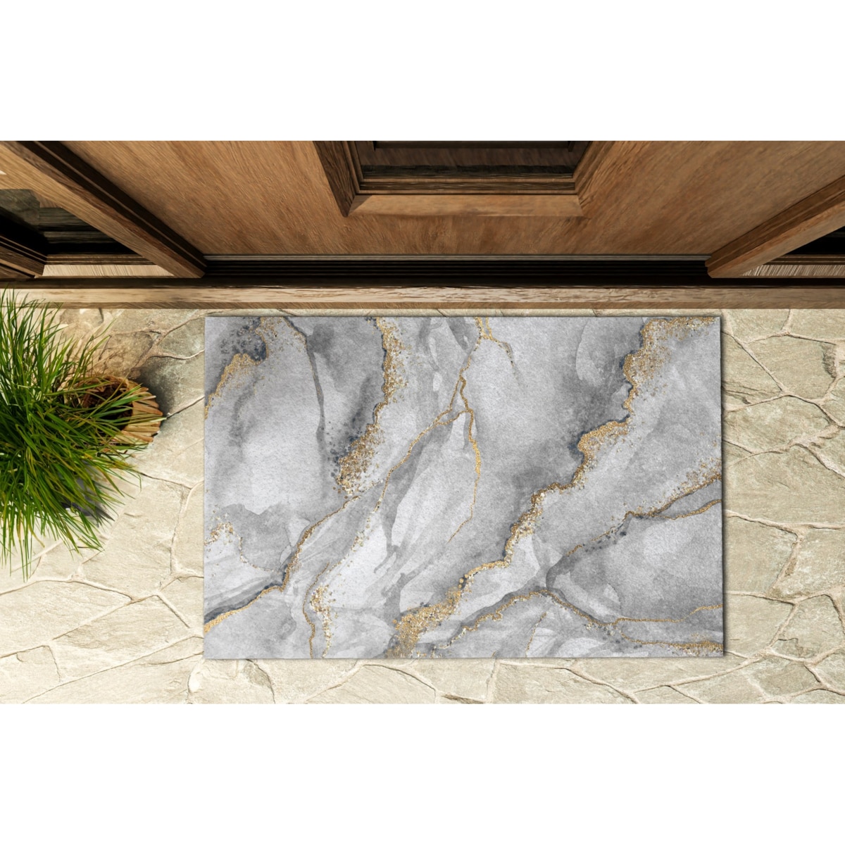Wycieraczka zewnętrzna Szary marmur 90x60cm