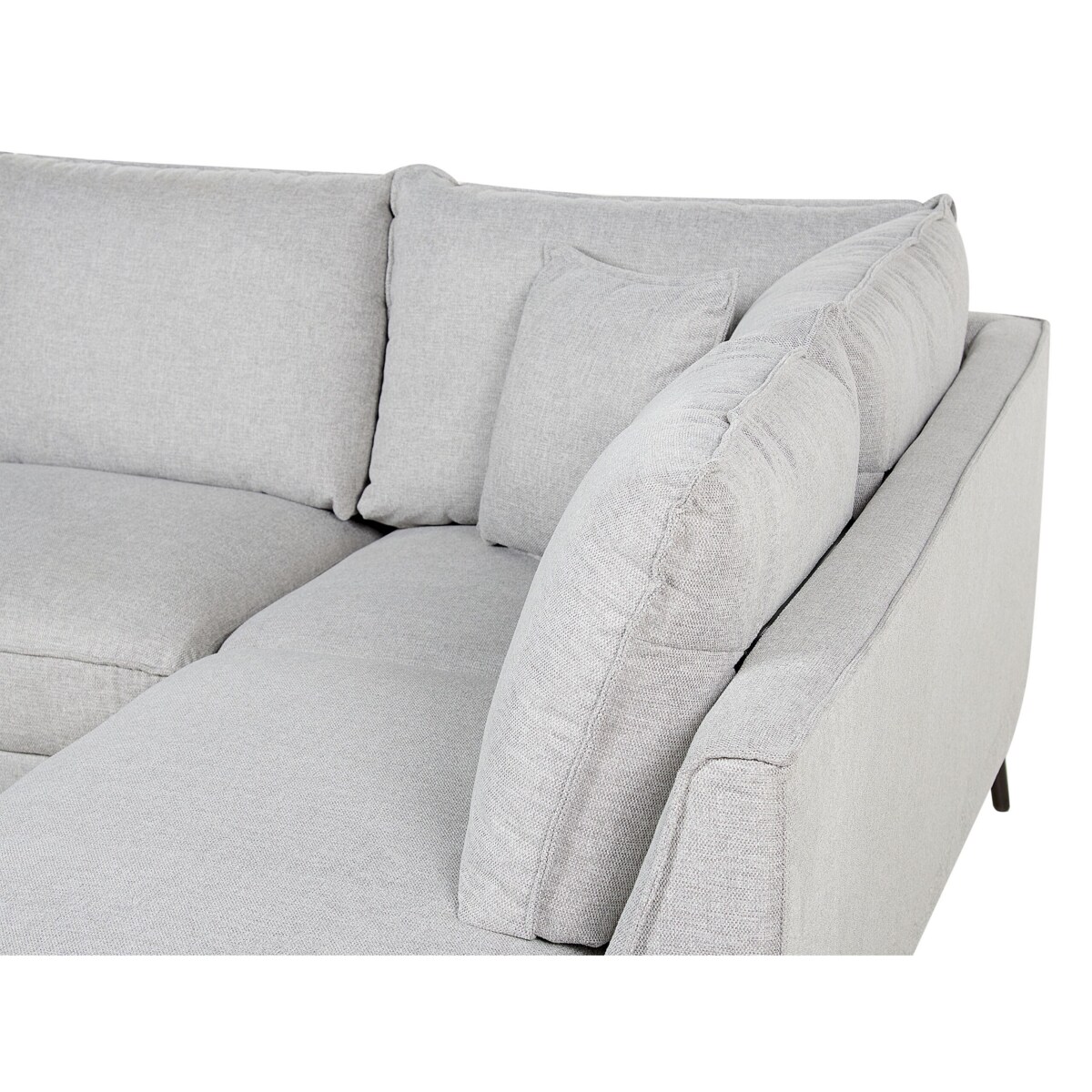 Narożnik prawostronny lniany jasnoszary ELGA