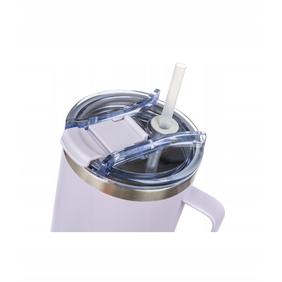 KUBEK PODRÓŻNY TERMICZNY termos 1200 ml ze słomką na napoje wysoki liliowy