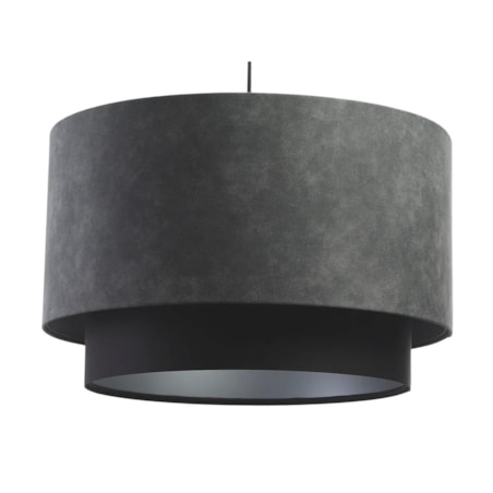 Lampa wisząca DOUBLE ZAMSZ 60 szara/czarna