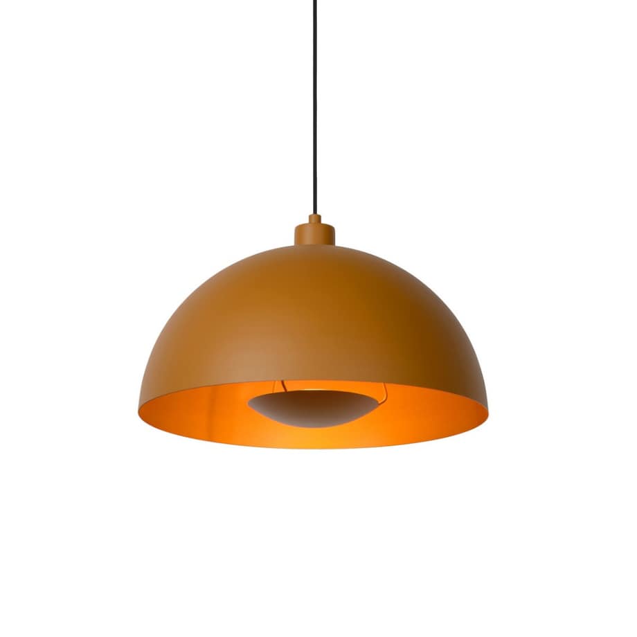 LAMPA wisząca SIEMON 45496/01/44 Lucide metalowa OPRAWA kopuła ZWIS hygge żółty