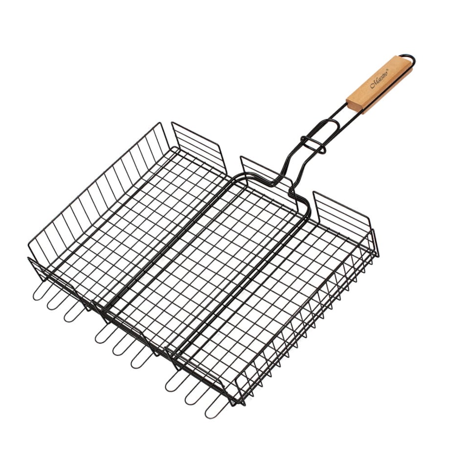 RUSZT DO GRILLA GRILLOWANIA RYB MIĘSA WARZYW STALOWA KRATKA BBQ 40x30 CM
