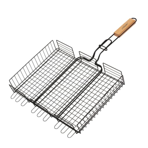 RUSZT DO GRILLA GRILLOWANIA RYB MIĘSA WARZYW STALOWA KRATKA BBQ 40x30 CM